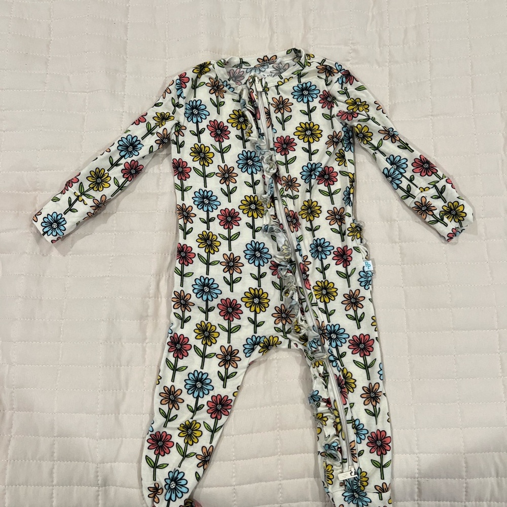 Posh Peanut Ruffled Zipper One Piece 6-9